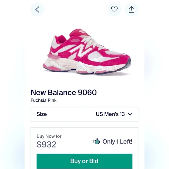 ⚡️NEW⚡️New Balance 9060 (Fuchsia Pink), Men’s Size 13 / Women’s Size 14.5